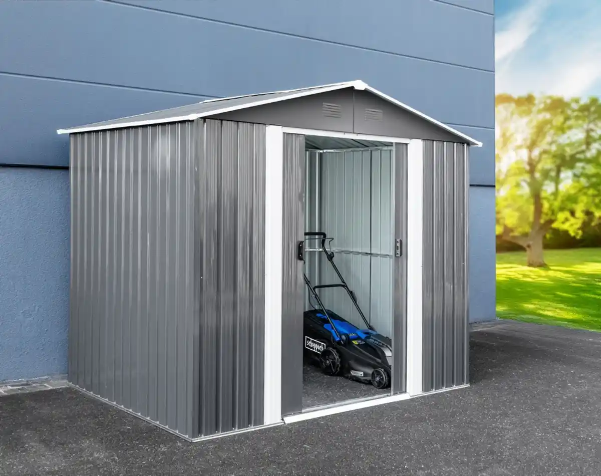 Bild 2 von Metallgerätehaus "San Marino", ca. 303 x 236 x 190 cm - Grau