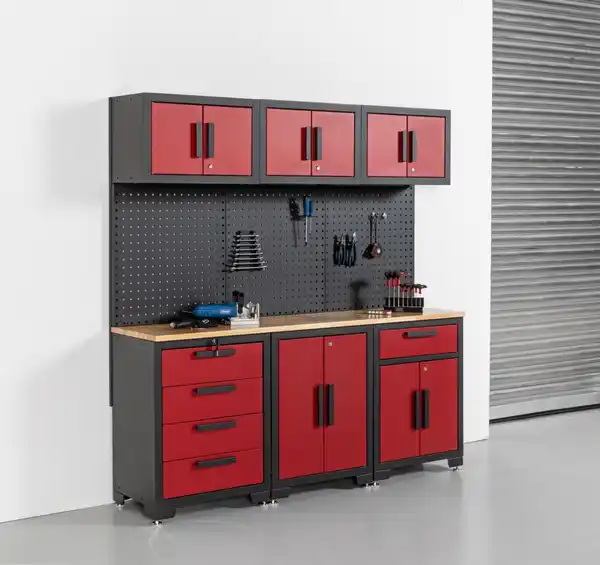 Bild 2 von Garagenschrank 7 tlg. 180x 42x 183 cm schwarz