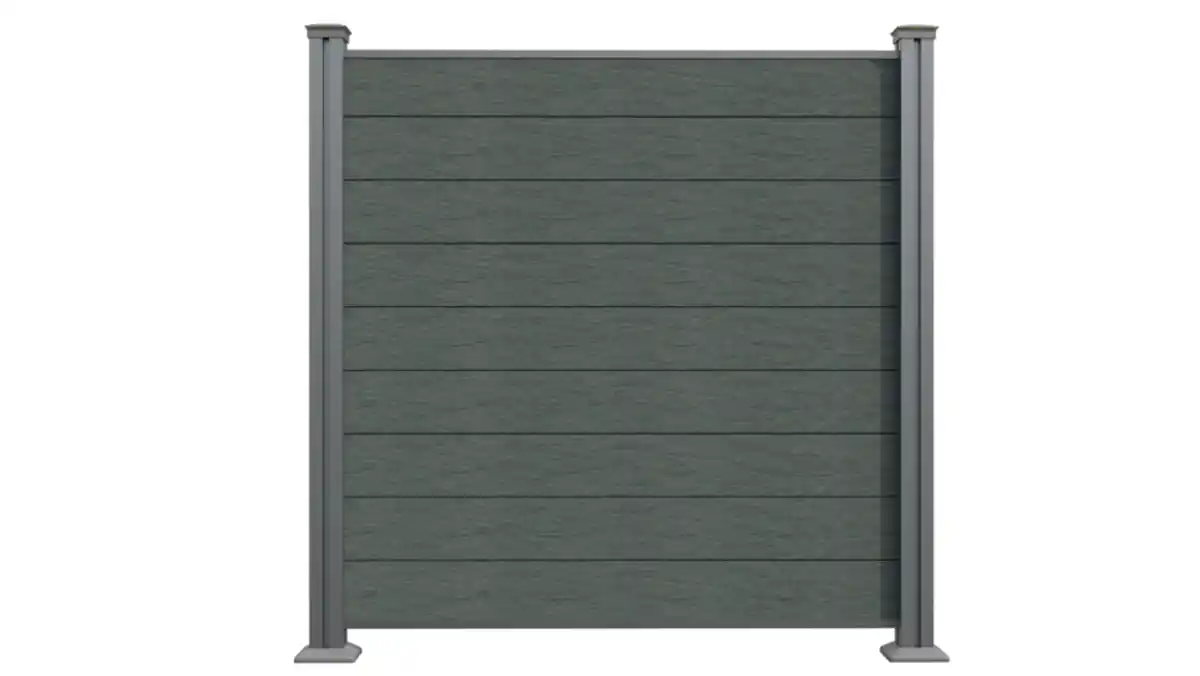 Bild 1 von WPC-Sichtschutzzaun Valla - 5x Element + 6x Pfosten - Grau