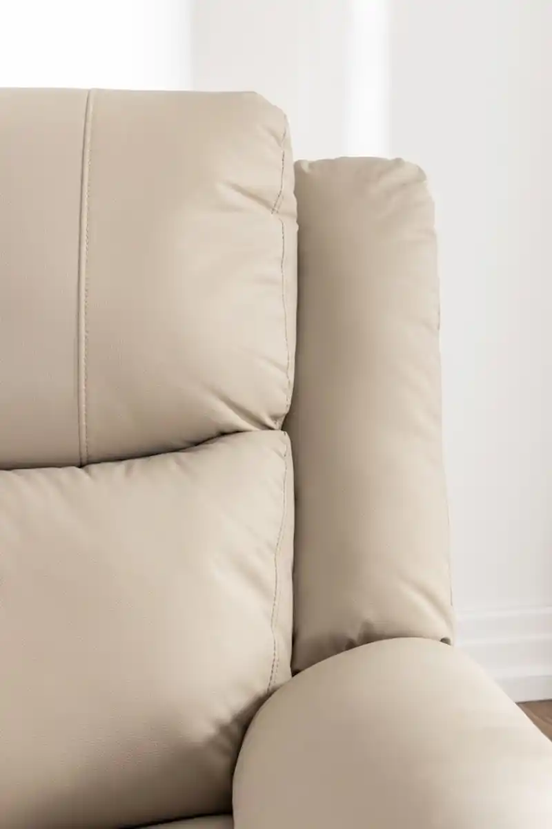 Bild 3 von TV-Relaxsessel mit verstellbarer Relaxfunktion, ca. 96 x 87 x 108 cm - Creme in Lederoptik