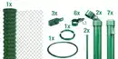 Bild 3 von Maschendrahtzaun Komplett-Set L25m x H80cm - Grün