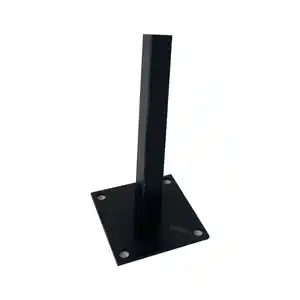 WPC-Sichtschutzzaun CORTEZA - 1x Aufschraubhülse aus Edelstahl - Schwarz