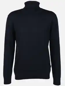 Herren Feinstrickrolli unifarben Blau