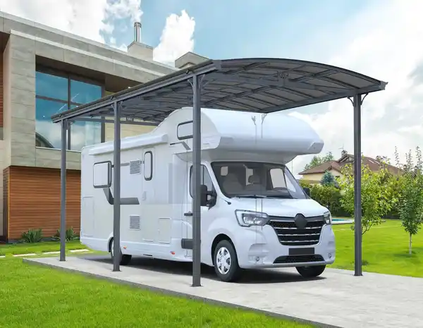 Bild 2 von Wohnmobil Carport aus Aluminium, ca. 760 x 360 x 360 cm - Anthrazit