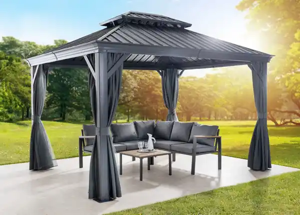 Bild 2 von Garten Pavillon-/ Pergola Prato, ca. 360 x 480 x 290 cm - Anthrazit