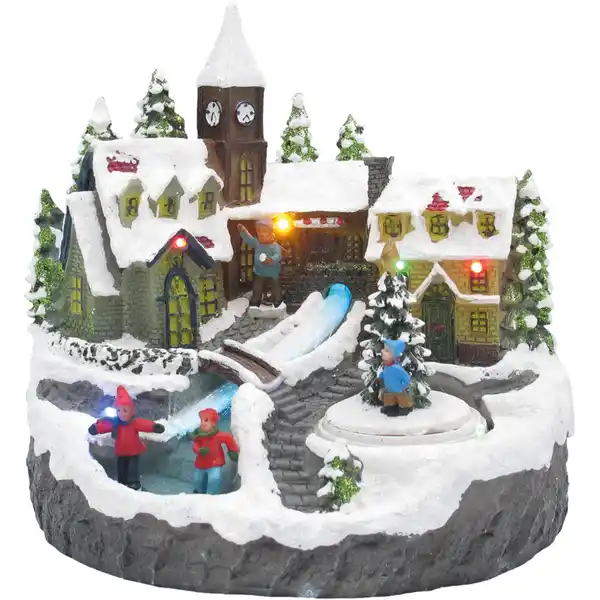 Bild 1 von LED-Winterdorf mit beleuchtetem Bachlauf