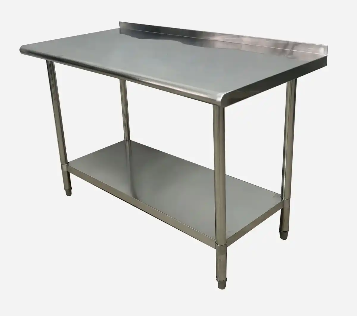 Bild 3 von Arbeitstisch mit Spritzschutz & Ablage aus Edelstahl, ca. 122 x 61 x 80 cm