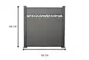 Bild 2 von WPC-Sichtschutzzaun Valla - mit Aluminium-Design 1x Element + 2x Pfosten - Grau