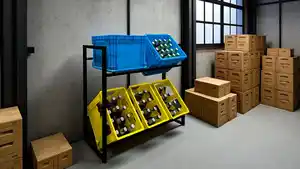 Getränkekistenregal für 6 Kisten, ca. 104 x 33 x 84 cm