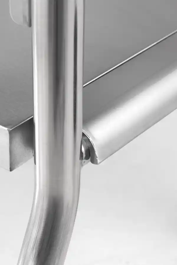 Bild 3 von Klapptisch mit Ablagefläche aus Edelstahl, ca. 120 x 60 x 80 cm