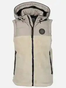 Herren Weste im Materialmix Beige