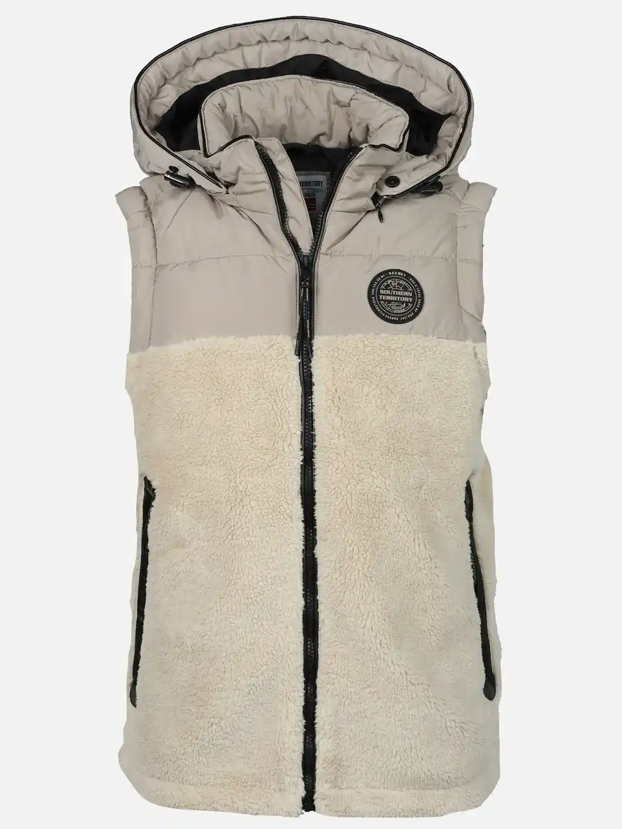 Bild 1 von Herren Weste im Materialmix Beige