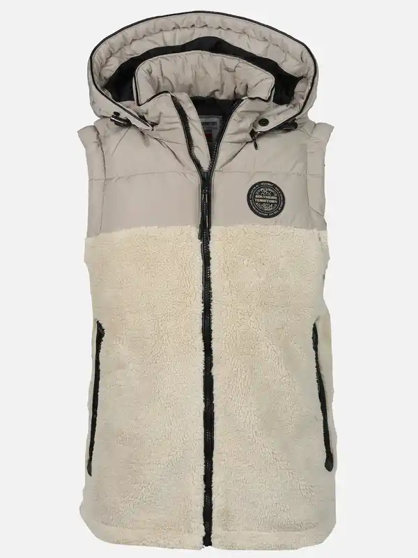 Bild 1 von Herren Weste im Materialmix Beige