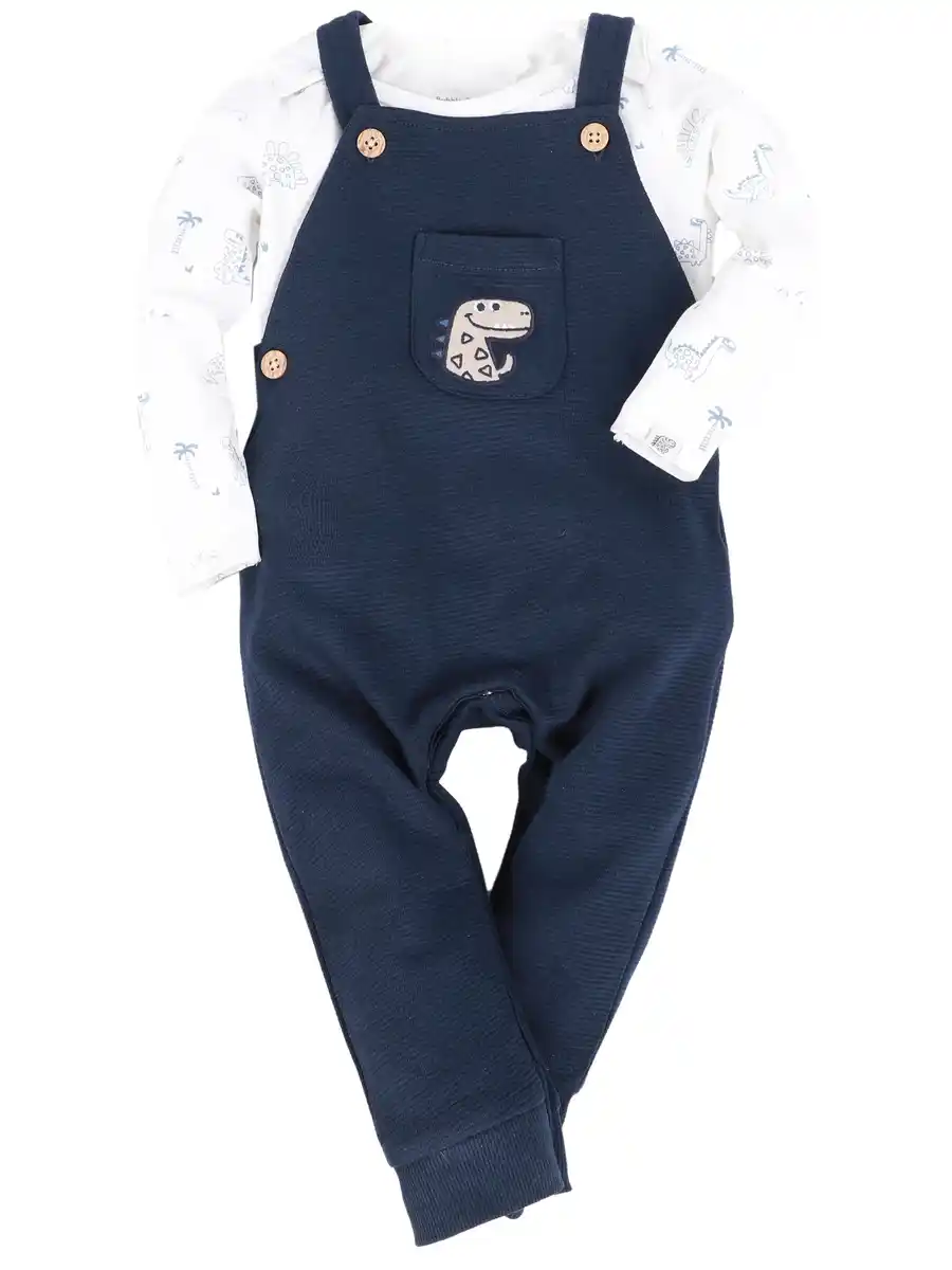 Bild 4 von Baby Jungen Set, 2tlg., best. aus Langarmshirt und Hose Blau