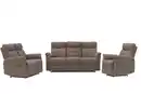 Bild 2 von 3tlg. Relaxsofa-Set mit 5 Relaxfunktionen - Braun