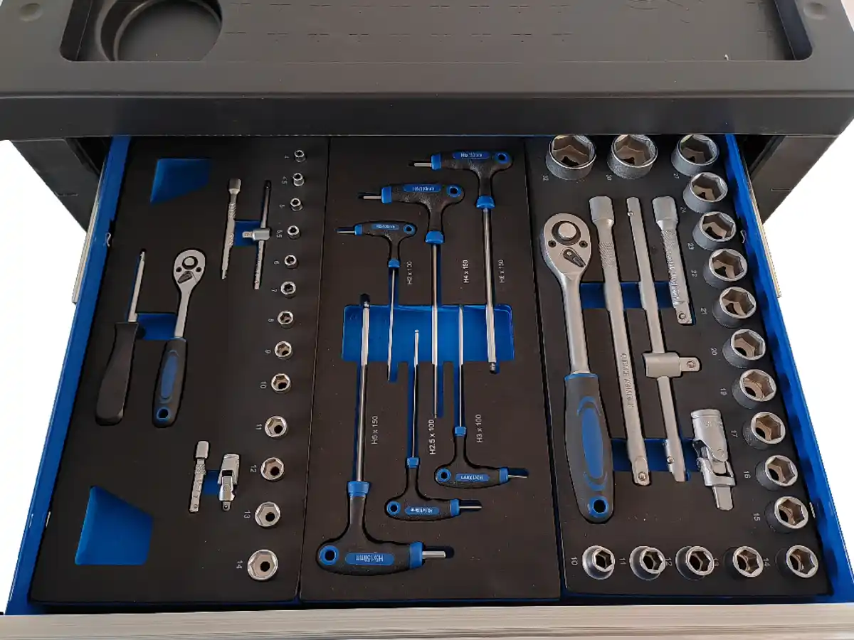 Bild 3 von Werkstattwagen Werkzeugwagen mit 7 Schubladen 263tlg.