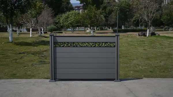 Bild 3 von WPC-Sichtschutzzaun Valla - mit Design 1x Element + 2x Pfosten - Grau