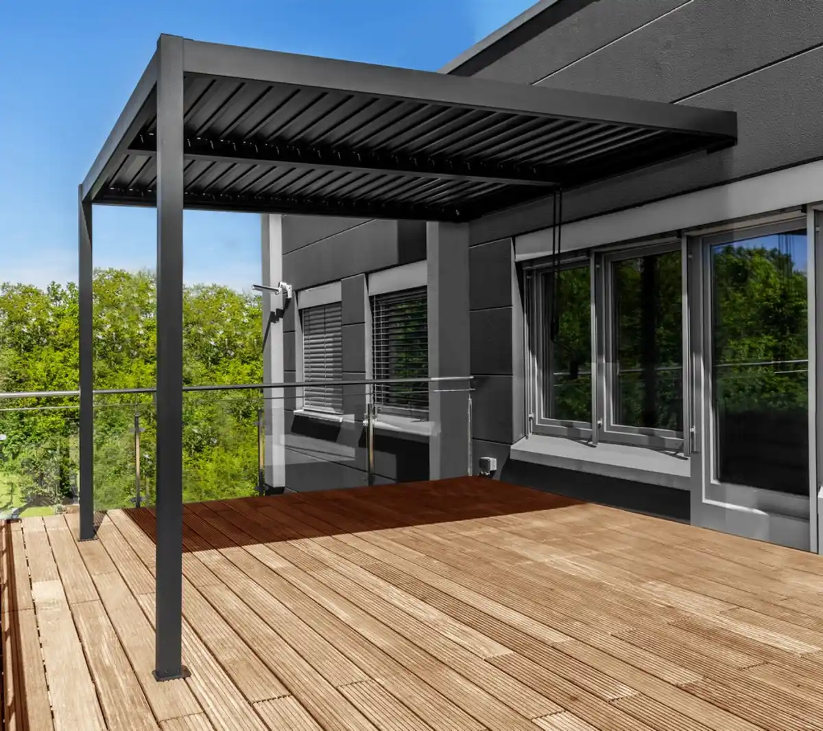 Bild 3 von Bioklimatische Wandpergola, ca. 300 x 360 x 225 cm - Anthrazit