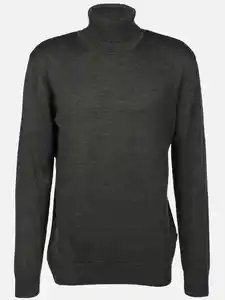 Herren Feinstrickrolli unifarben Grau