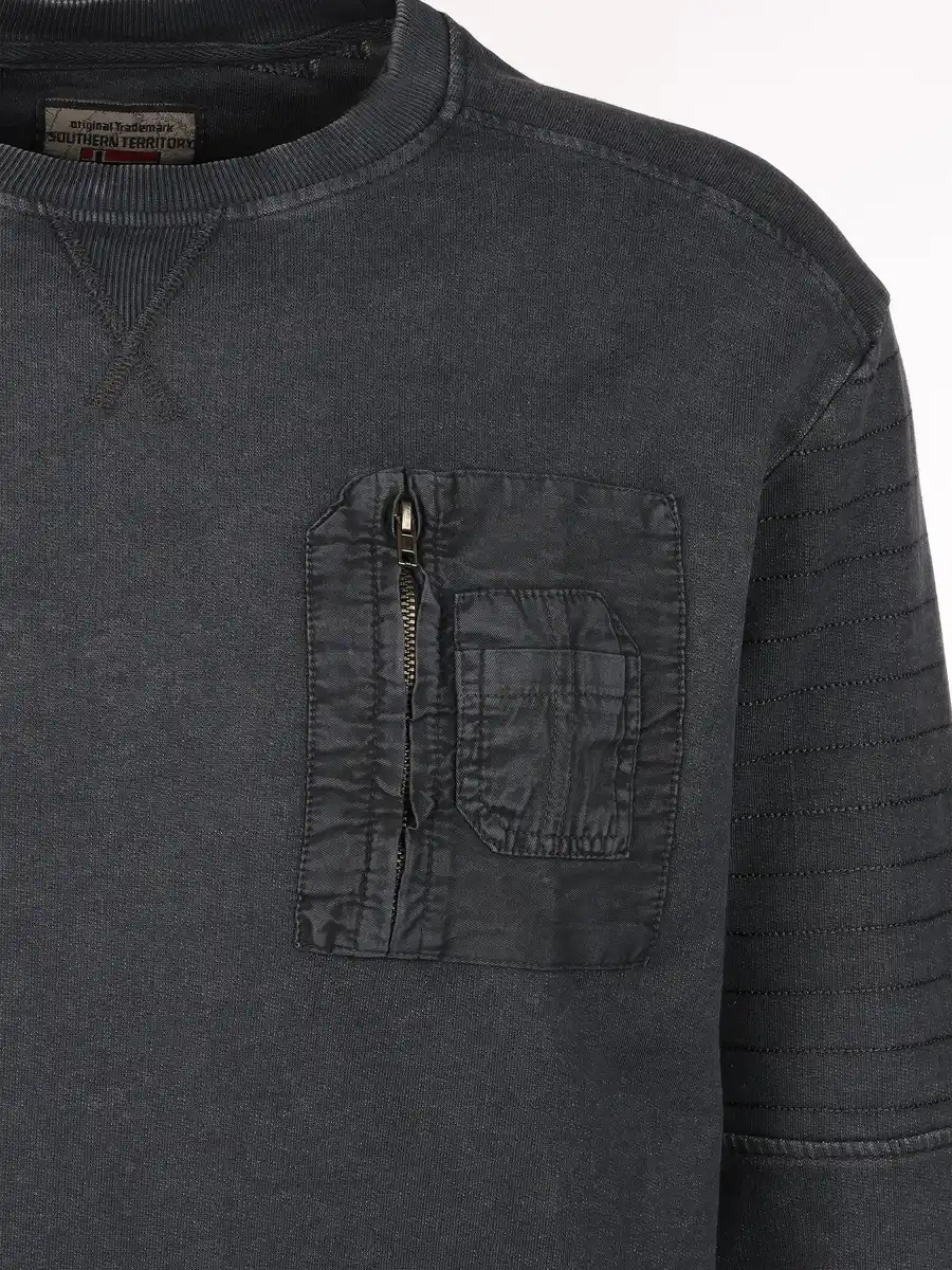 Bild 3 von Herren Sweatshirt mit Brusttasche Marine
