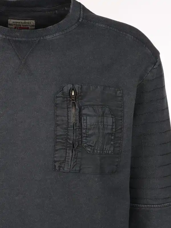Bild 3 von Herren Sweatshirt mit Brusttasche Marine
