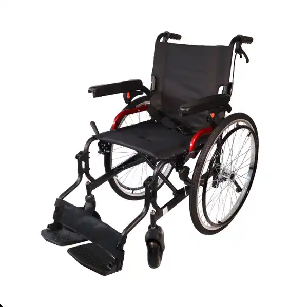 Bild 4 von Aluminium Rollstuhl AT52306P mit pneumatischen Rädern, faltbar