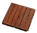 Bild 3 von 9er-Set Massivholz-Klickfliese aus Akazienholz, ca. 30 x 30 cm - Braun