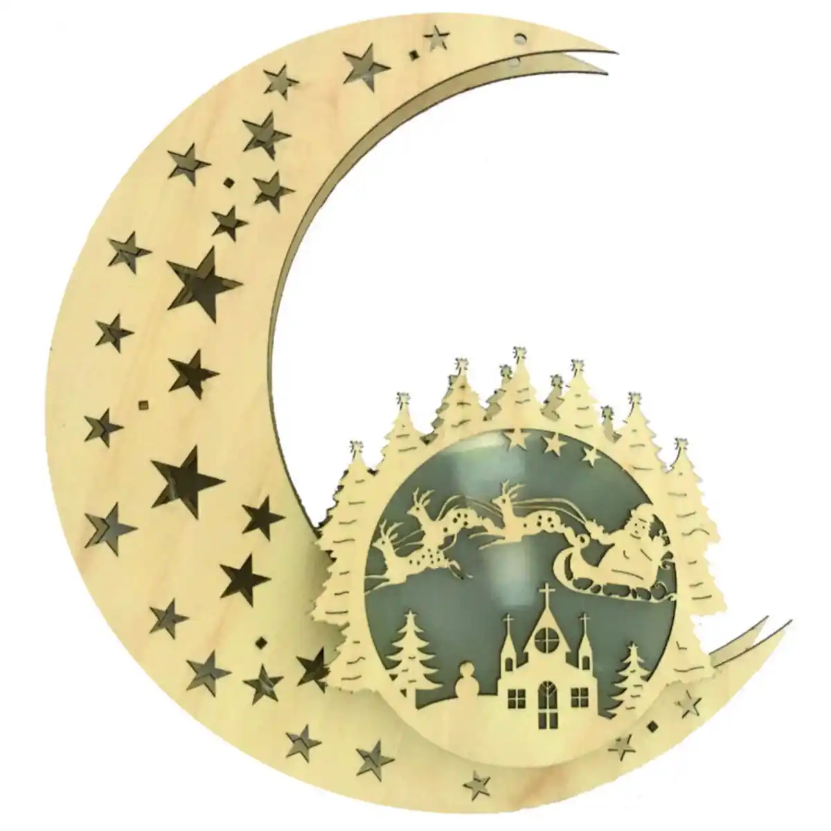 Bild 1 von LED-Holzmond Natur