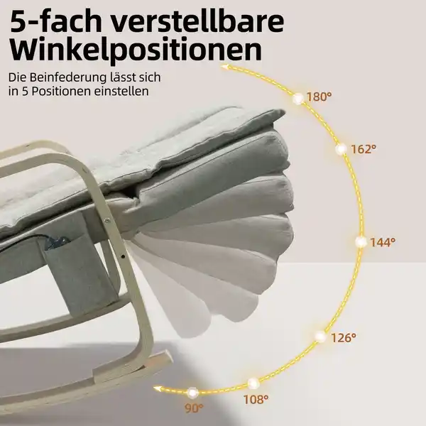 Bild 4 von Elektrischer Massage-Schaukelstuhl, ca. 126 x 64 x 81 cm - Beige
