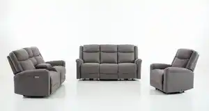 Elektrische Relaxsofa-Set 3 tlg. - Grau