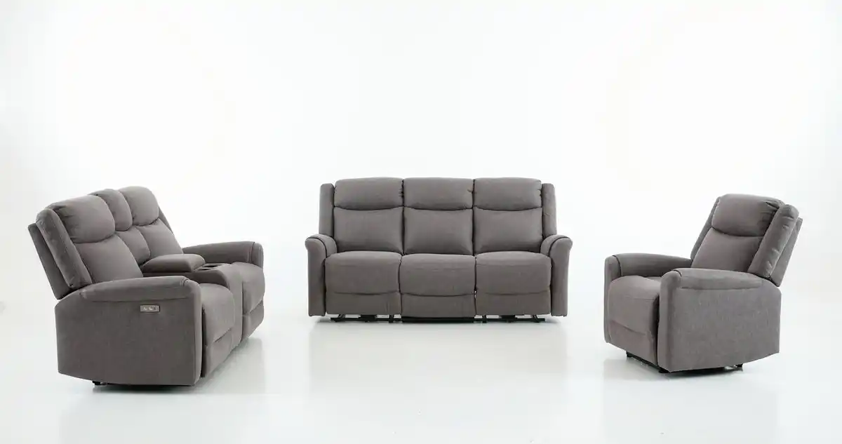 Bild 1 von Elektrische Relaxsofa-Set 3 tlg. - Grau