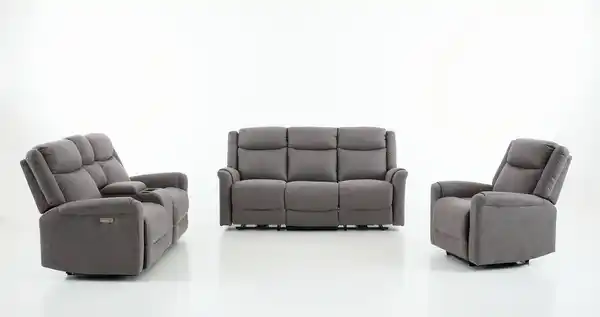 Bild 1 von Elektrische Relaxsofa-Set 3 tlg. - Grau