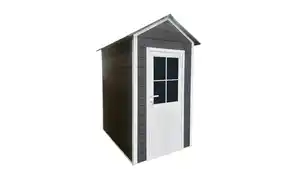 WPC Gartenhaus mit Aluminiumrahmen, ca. 1,86 x 1,24 x 2,38 m - Anthrazit/Weiß