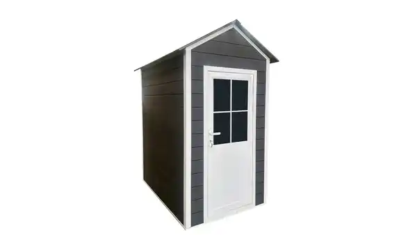 Bild 1 von WPC Gartenhaus mit Aluminiumrahmen, ca. 1,86 x 1,24 x 2,38 m - Anthrazit/Weiß