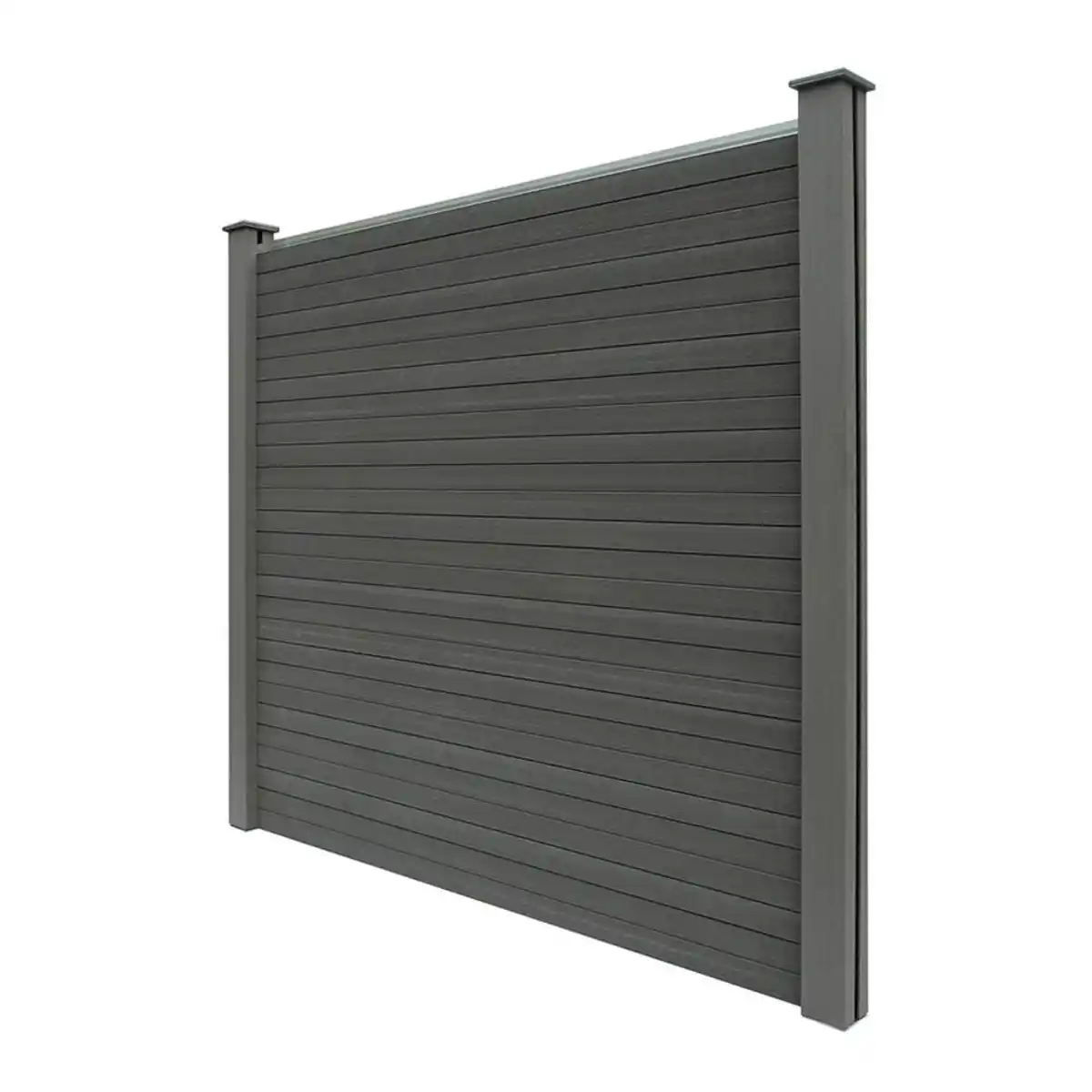 Bild 1 von WPC-Sichtschutzzaun CORTEZA - 3x Element + 4x Pfosten - Grau