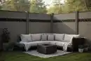 Bild 3 von WPC-Sichtschutzzaun Valla - mit Aluminium-Design 5x Element + 6x Pfosten - Grau
