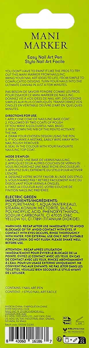 Bild 2 von Nails.INC Mani Marker Green Neon, 2 ml