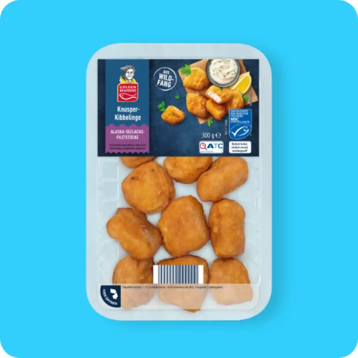 Bild 1 von GOLDEN SEAFOOD Knusper-Kibbelinge, Aus Alaska-Seelachsfilet