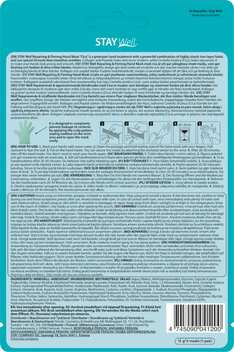 Bild 2 von STAY WELL Repairing Firming Hand Mask - CICA