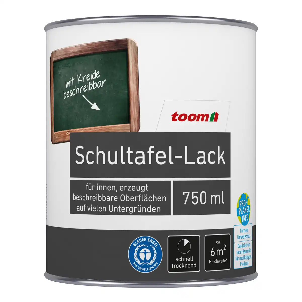 Bild 1 von toom Schultafel-Lack schwarz matt 750 ml