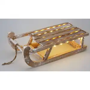 LED-Holzschlitten 50 x 24 x 16 cm