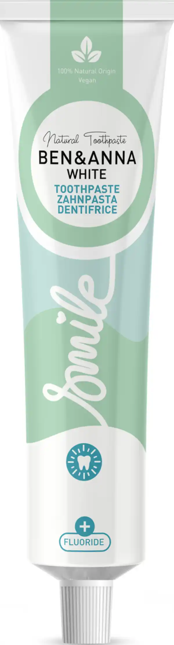Bild 2 von Ben&Anna Toothpaste Tube White mit Flourid, 75 ml