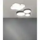 Bild 1 von LED-Deckenleuchte 'Ina' schwarz 44,5 x 55 x 8 cm