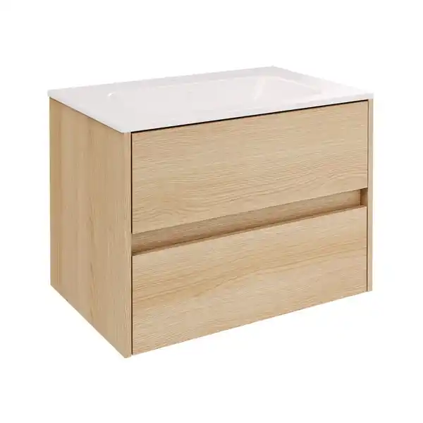 Bild 1 von FACKELMANN Waschplatz-Set »Compact Line«, BxHxT: 710 x 515 x 465 mm, Lindberg-Eiche
