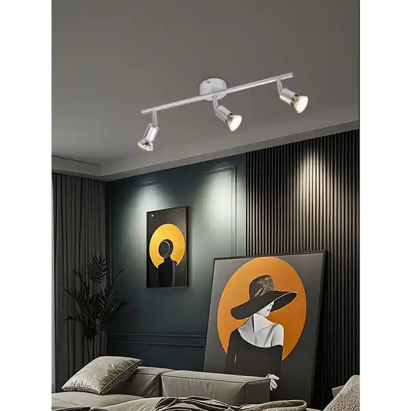 Bild 2 von CASAYA Spotstrahler »Silbra«, 3-flammig, GU10, ohne Leuchtmittel, Metall, silbergrau