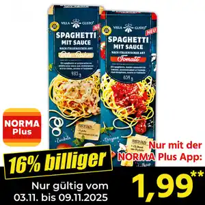 Villa Gusto Spaghetti mit Sauce