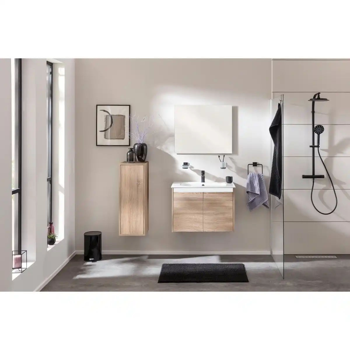 Bild 4 von FACKELMANN Midischrank »Compact Line«, BxHxT: 302 x 842 x 320 mm, Sonoma-Eiche