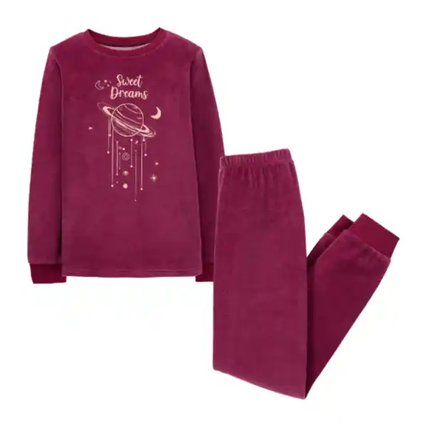 Bild 3 von L&D Velours-Kinder-Pyjama