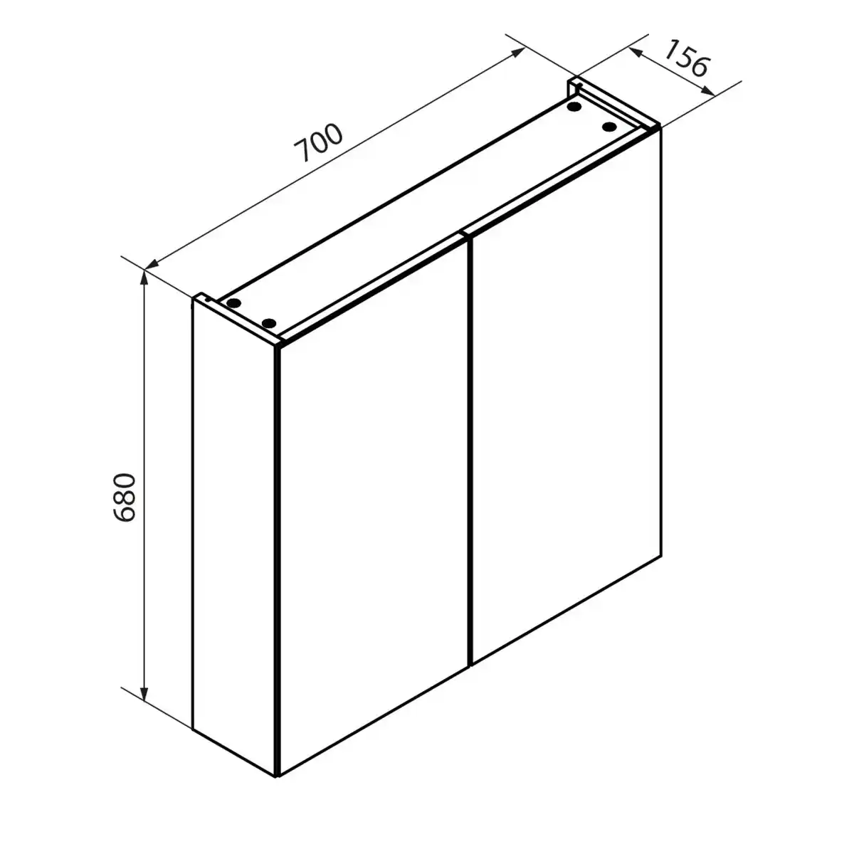 Bild 4 von FACKELMANN Spiegelschrank »Compact Line«, BxHxT: 700 x 680 x 156 mm, Lindberg-Eiche