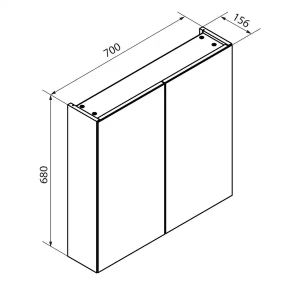Bild 4 von FACKELMANN Spiegelschrank »Compact Line«, BxHxT: 700 x 680 x 156 mm, Lindberg-Eiche